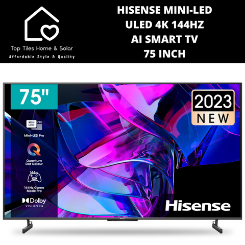 Hisense Mini-LED ULED 4K 144Hz AI Smart TV - 75 Inch