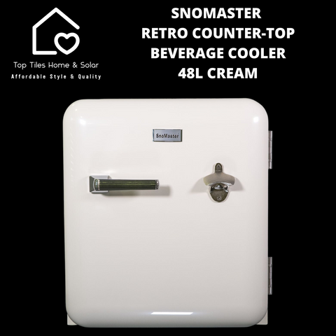 SnoMaster Retro Counter-Top Beverage Cooler - 48L Cream