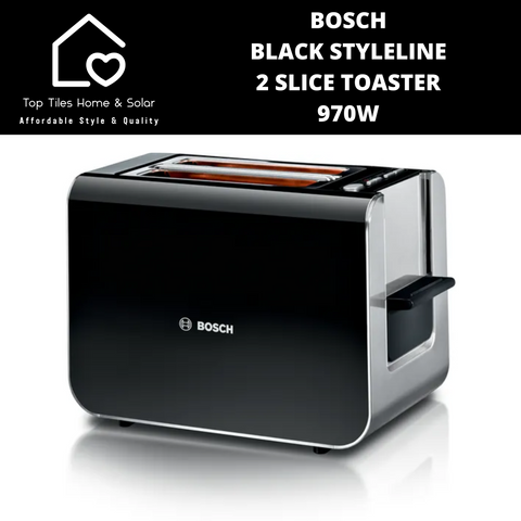 Bosch Black StyleLine 2 Slice Toaster - 970W
