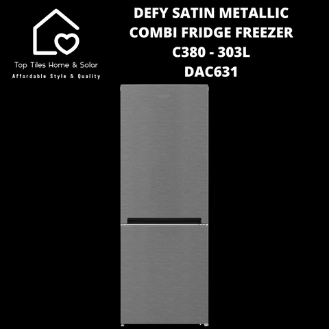 Defy Satin Metallic Combi Fridge Freezer C380 - 303L DAC631