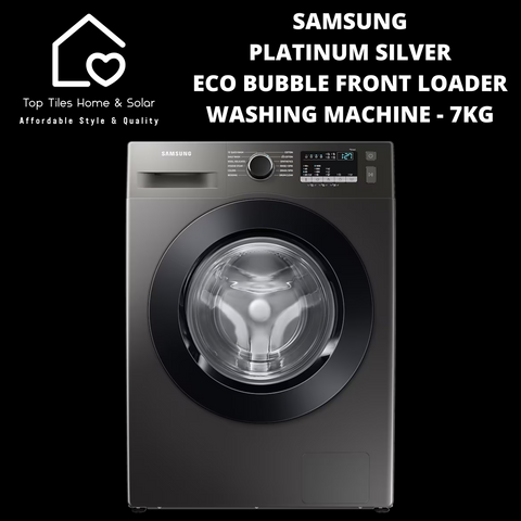 Samsung Platinum Silver Eco Bubble Front Loader Washing Machine - 7kg