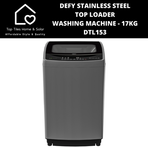 Defy Stainless Top Loader Washing Machine - 17kg DTL153