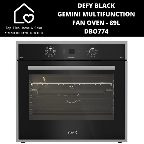 Defy Black Gemini Multifunction Fan Oven - 89L DBO774