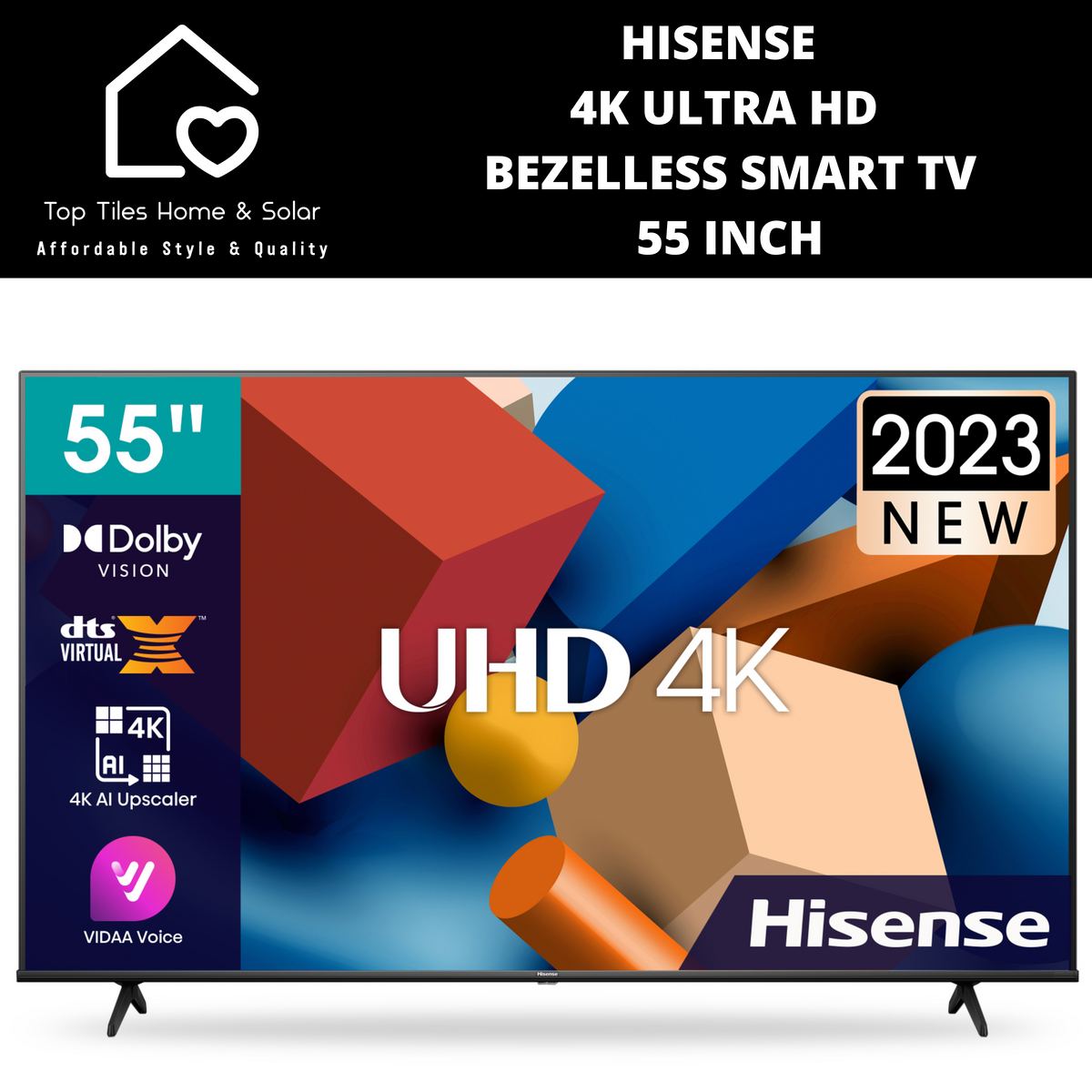 Smart TV Hisense UHD Dolby Vision Negro 55A6K 