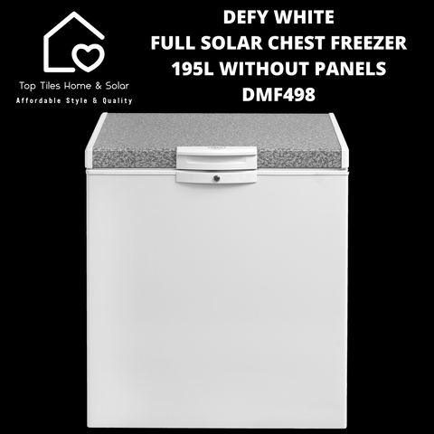 Defy White Full Solar Chest Freezer - 195L Without Panels DMF498