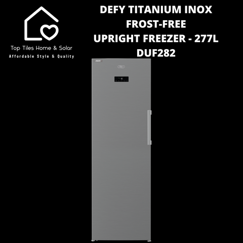 Defy Titanium Inox Frost-Free Upright Freezer - 277L DUF282