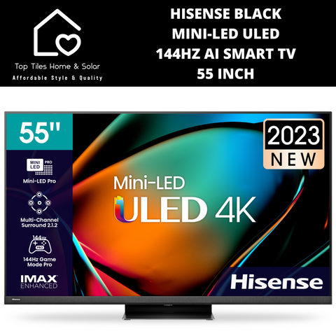 Hisense Black Mini-LED ULED 144Hz AI Smart TV - 55 Inch