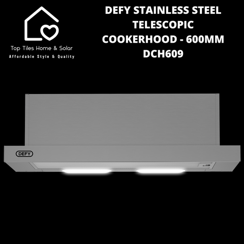 Defy Stainless Steel Telescopic Cookerhood- 600mm DCH609