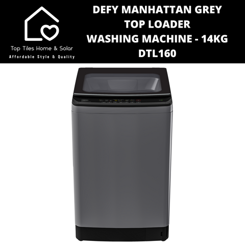 Defy Manhattan Grey Top Loader Washing Machine - 14kg DTL160