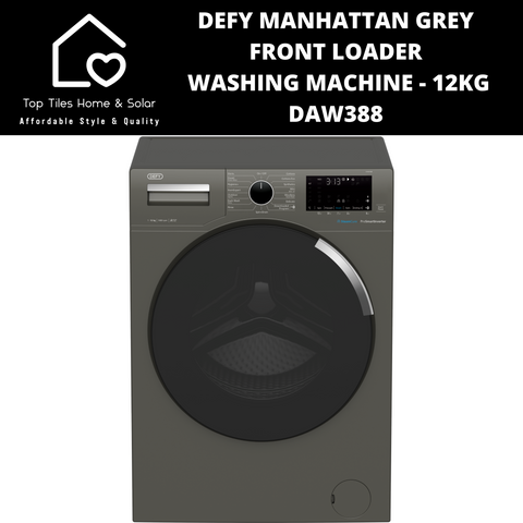 Defy Manhattan Grey Front Loader Washing Machine - 12kg DAW388