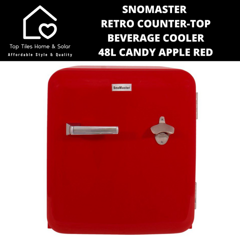 SnoMaster Retro Counter-Top Beverage Cooler - 48L Candy Apple Red