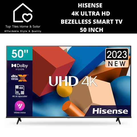 Hisense 4K Ultra HD Bezelless Smart TV - 50 Inch