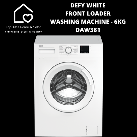 Defy White Front Loader Washing Machine - 6kg DAW381