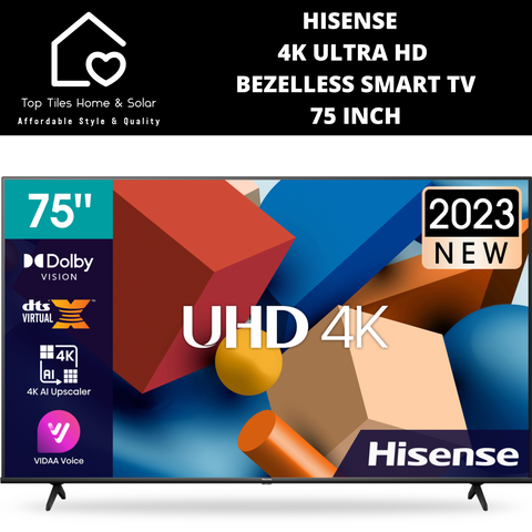 Hisense 4K Ultra HD Bezelless Smart TV - 75 Inch