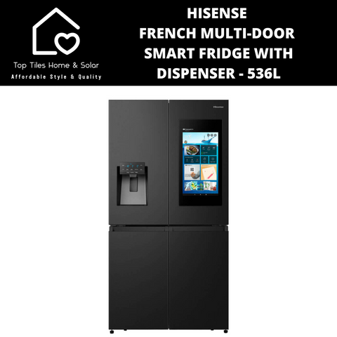 Hisense French Multi-Door Smart Fridge with Dispenser - 536L