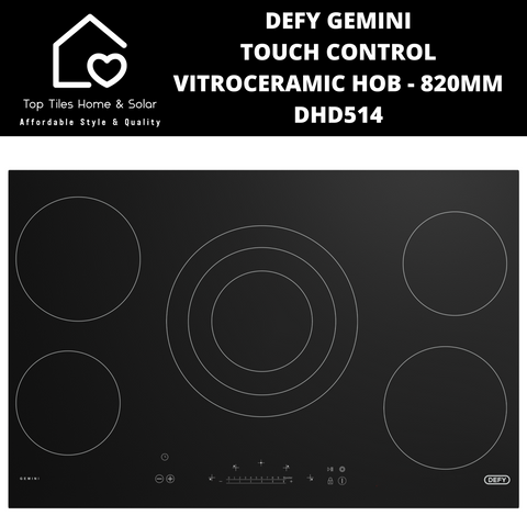 Defy Gemini Touch Control Vitroceramic Hob - 820mm DHD514