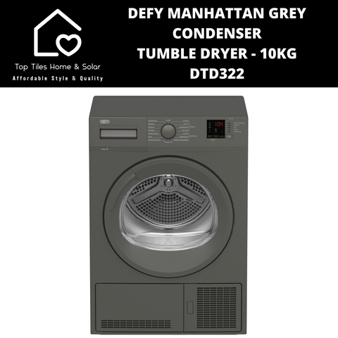 Defy Manhattan Grey Condenser Tumble Dryer - 10kg DTD322