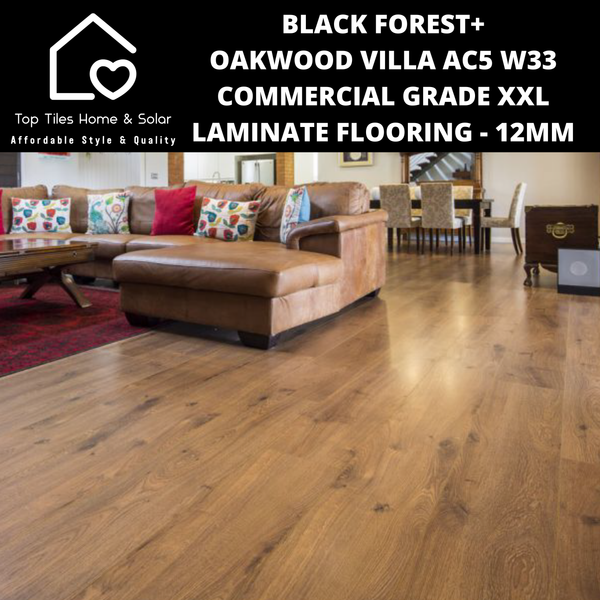 Black Forest+ Oakwood Villa AC5 W33 Commercial Grade XXL Laminate Flooring - 12mm