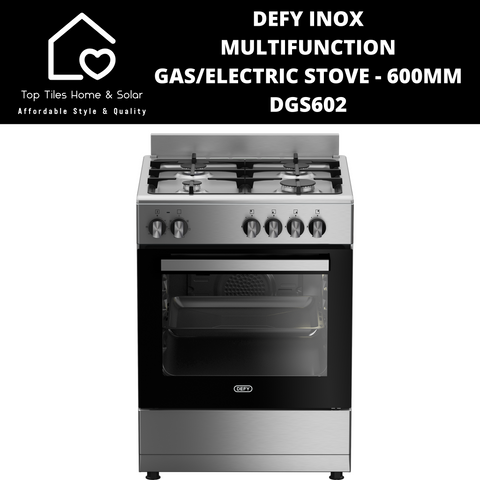 Defy Inox Multifunction Gas/Electric Stove - 600mm DGS602