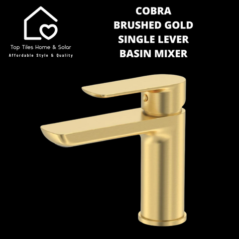 Cobra Brushed Gold Single Lever Basin Mixer