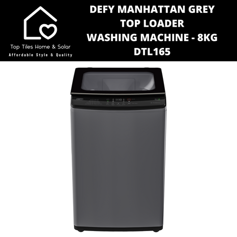 Defy Manhattan Grey Top Loader Washing Machine - 8kg DTL165