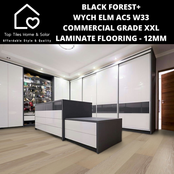 Black Forest+ Wych Elm AC5 W33 Commercial Grade XXL Laminate Flooring - 12mm