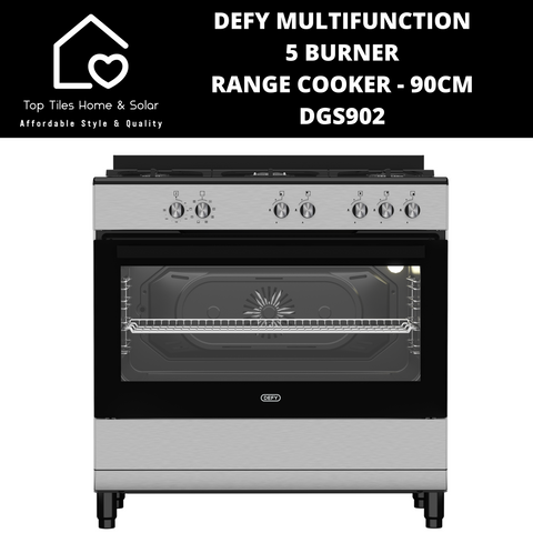 Defy Multifunction 5 Burner Gas Range Cooker - 90CM DGS902
