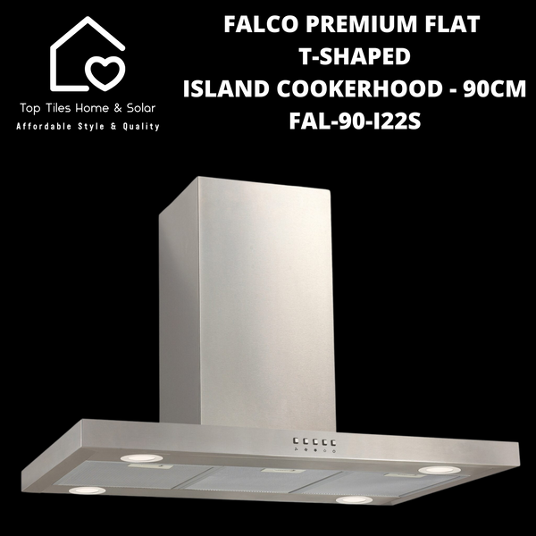 Falco Premium Flat T-Shaped Island Cookerhood - 90cm FAL-90-I22S