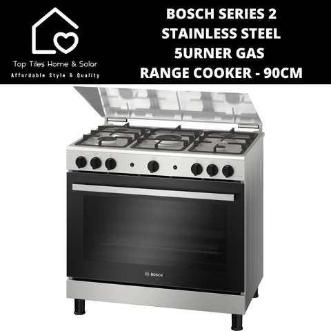 Bosch Series 2 - 5urner Gas Range Cooker - 900mm