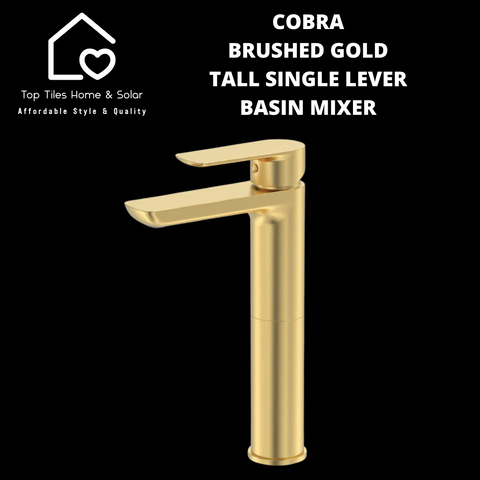 Cobra Brushed Gold Tall Single Lever Basin Mixer