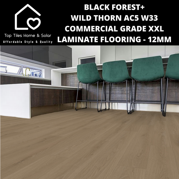 Black Forest+ Wild Thorn AC5 W33 Commercial Grade XXL Laminate Flooring - 12mm