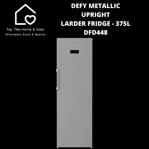 Defy Metallic Upright Larder Fridge - 375L DFD448