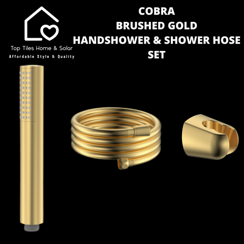 Cobra Brushed Gold Handshower & Shower Hose Set