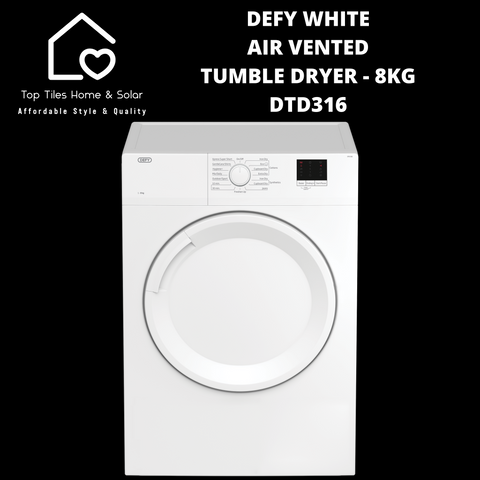 Defy White Air Vented Tumble Dryer - 8kg DTD316