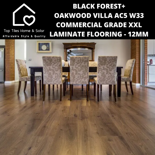 Black Forest+ Oakwood Villa AC5 W33 Commercial Grade XXL Laminate Flooring - 12mm