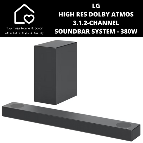 LG High Res Dolby Atmos 3.1.2-Channel Soundbar System - 380W