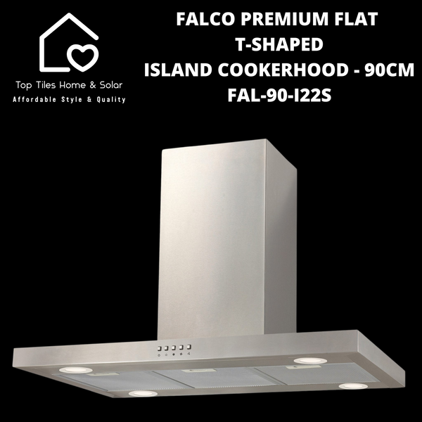 Falco Premium Flat T-Shaped Island Cookerhood - 90cm FAL-90-I22S