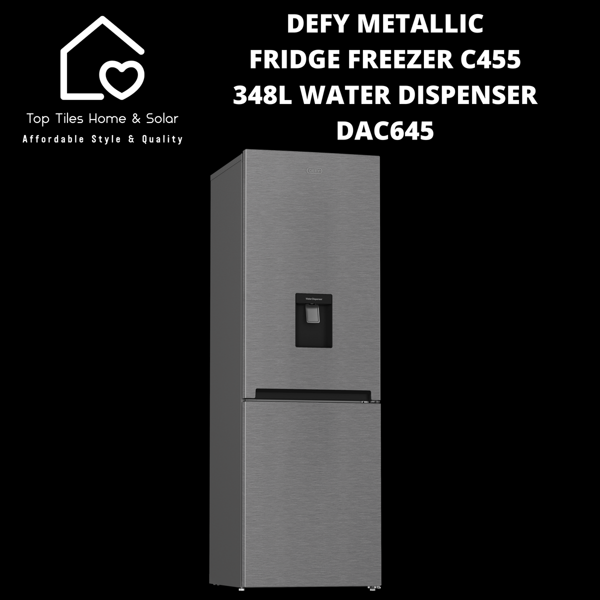 Defy Combi Fridge Freezer C455 - 348L Water Dispenser DAC645 – Top