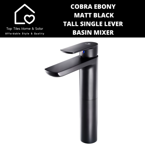 Cobra Ebony Matt Black Tall Single Lever Basin Mixer