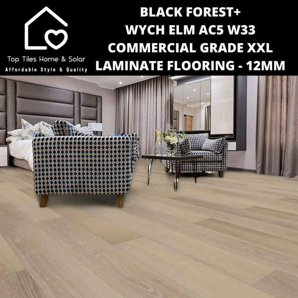 Black Forest+ Wych Elm AC5 W33 Commercial Grade XXL Laminate Flooring - 12mm