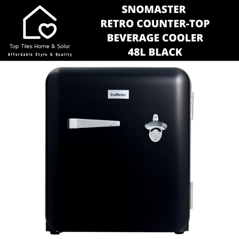SnoMaster Retro Counter-Top Beverage Cooler - 48L Black