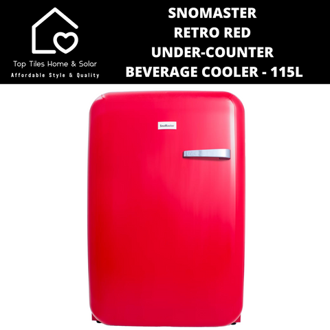 SnoMaster Retro Red Under-Counter Beverage Cooler - 115L