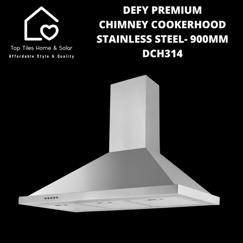 Defy Premium Chimney Cookerhood Stainless Steel- 900mm DCH314