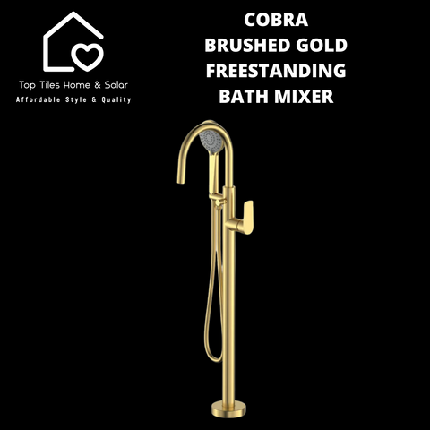 Cobra Brushed Gold Freestanding Bath Mixer