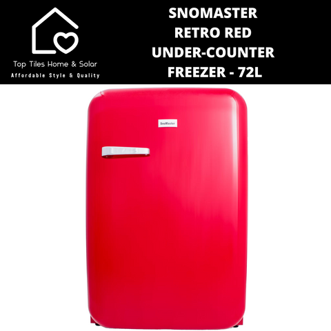 SnoMaster Retro Red Under-Counter Freezer - 72L