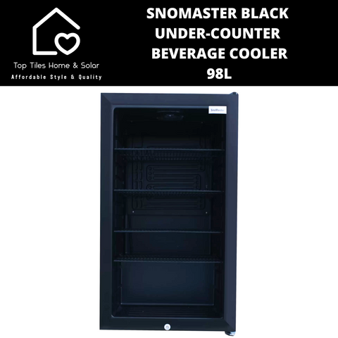 SnoMaster Black Under-Counter Beverage Cooler - 98L