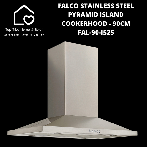 Falco Stainless Steel Pyramid Island Cookerhood - 90cm FAL-90-I52S