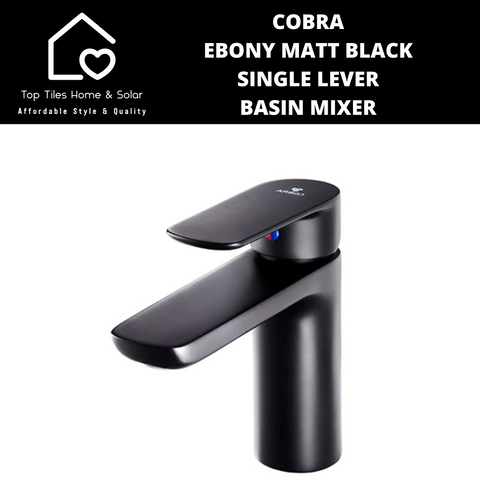 Cobra Ebony Matt Black Single Lever Basin Mixer