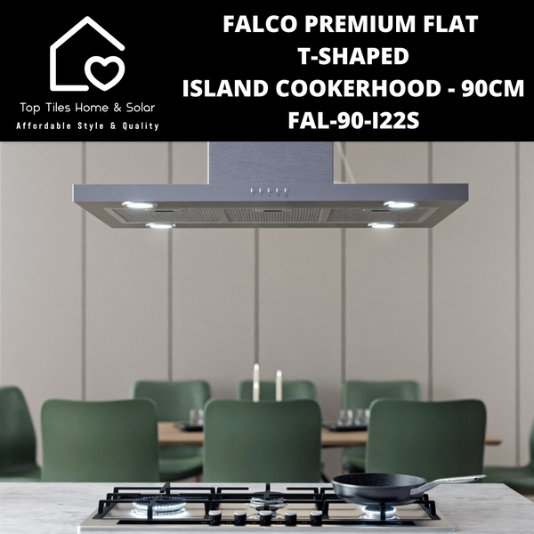 Falco Premium Flat T-Shaped Island Cookerhood - 90cm FAL-90-I22S