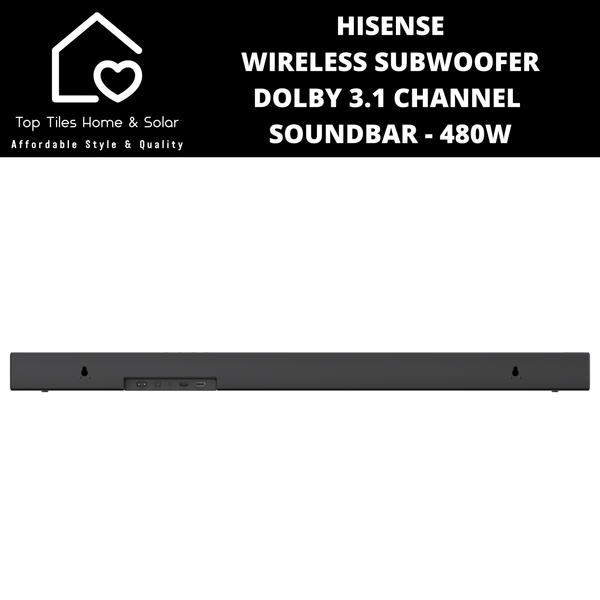 Hisense Wireless Subwoofer Dolby 3.1 Channel Soundbar - 480W